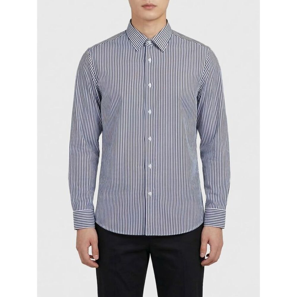 Tom Ford Men Striped Cotton And Silk Shirt Tom Ford